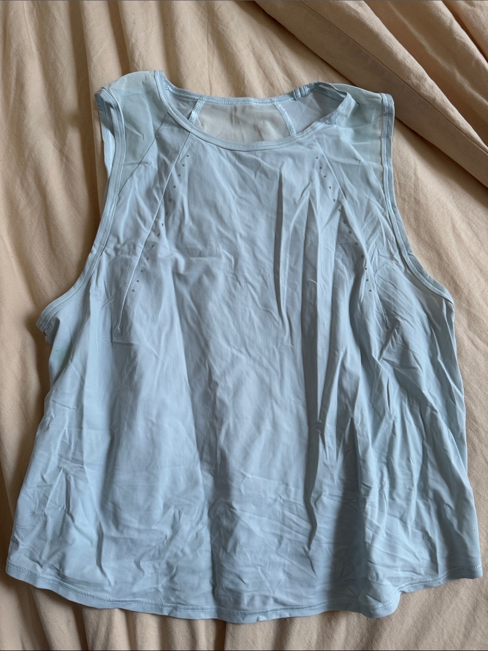 lululemon athletica Light Blue Sleeveless Crop Tank